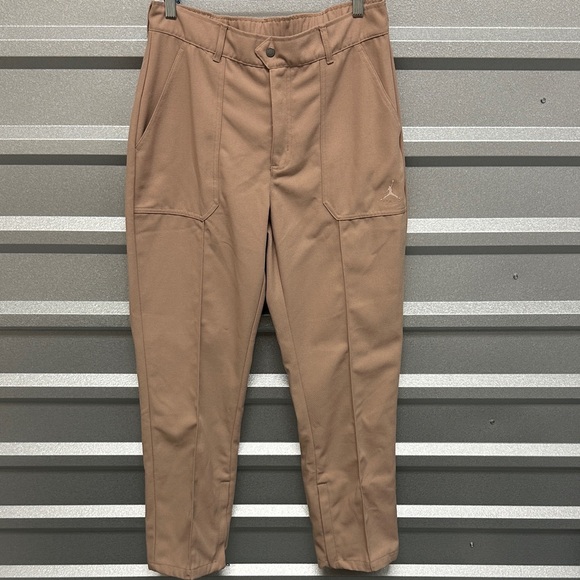 JORDAN MID RISE WOVEN WOMENS LIFESTYLE PANTS BEIGE Size Medium Street Trendy - Picture 2 of 11